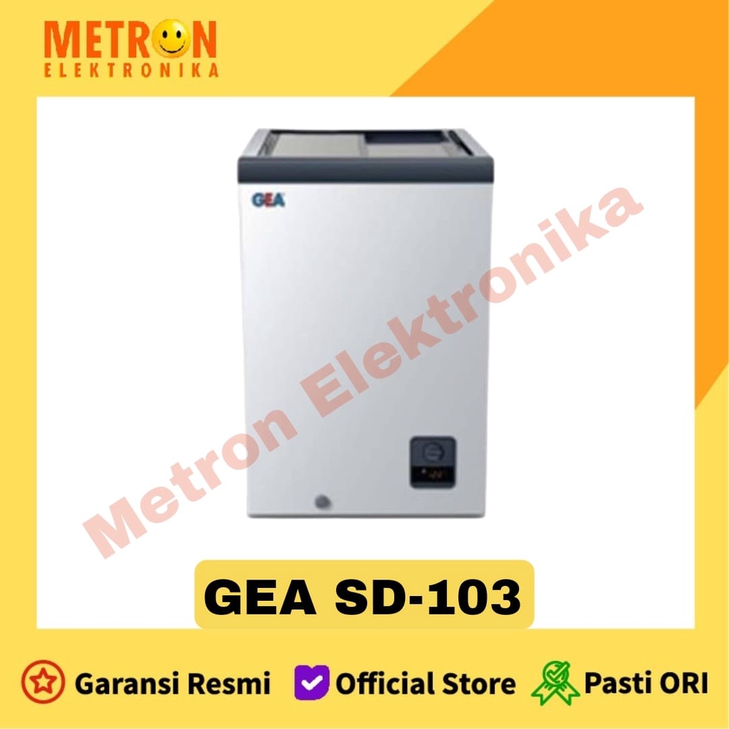 GEA SD 103 - SLIDING FLAT GLASS FREEZER 100 LITER / SD103