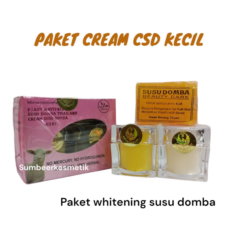 Cream Whitening CSD Kecil Cream Susu Domba Holo 15gr