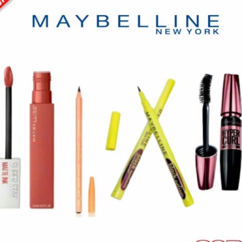 Paket Hemat 4in1 Maskara Hypercurl + Pensil Alis + Eyeliner Spidol + Lipcream