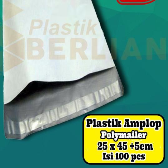 

Plastik Amplop Packaging Polymailer Polybag 25 x 45 isi 100 White