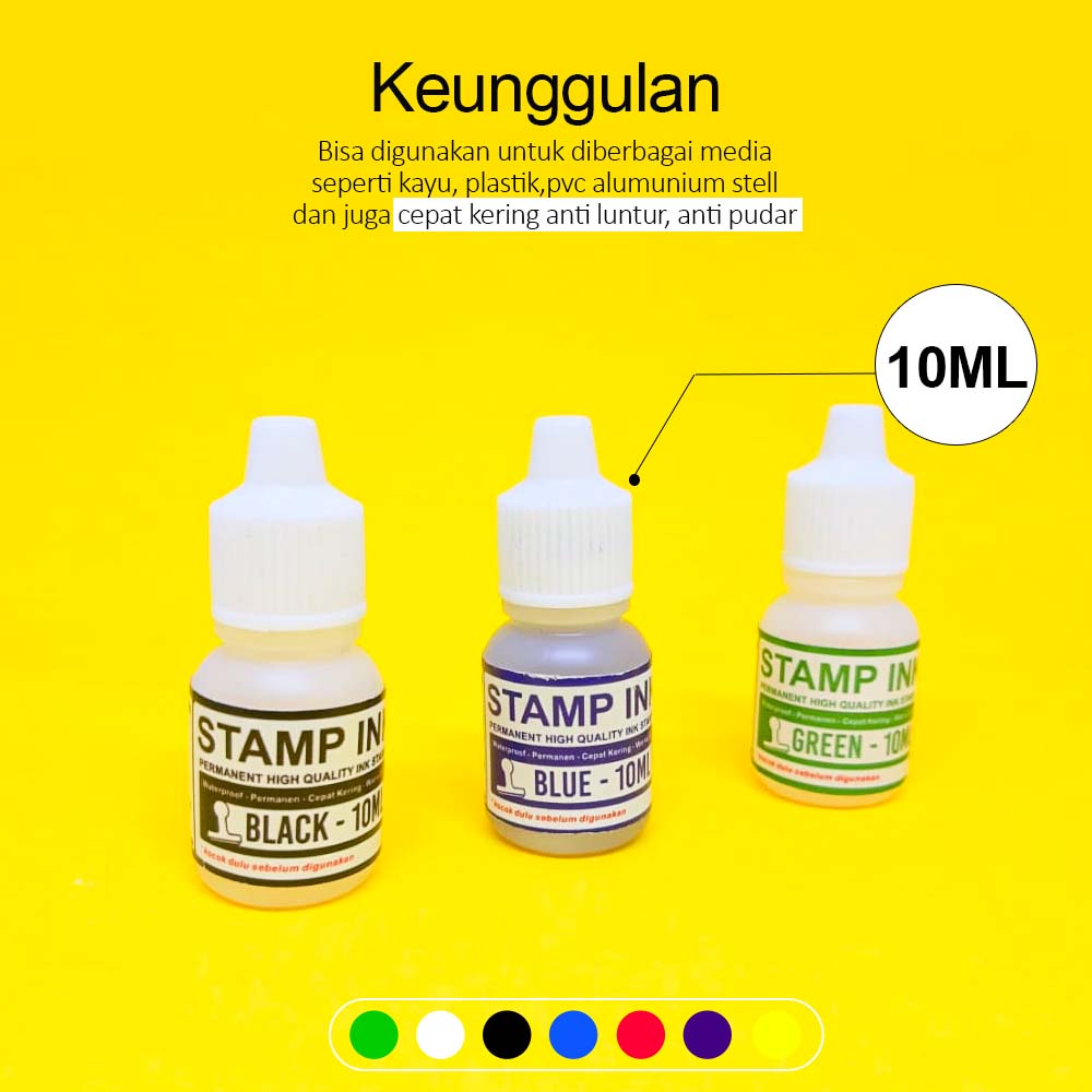 𝐏𝐄𝐑𝐌𝐀𝐍𝐄𝐍𝐓 Tinta Stempel Plastik | Tinta Stampel Permanent | Tinta Stempel Flash Permanen / Tinta Stempel Kayu Kemasan Alumunium