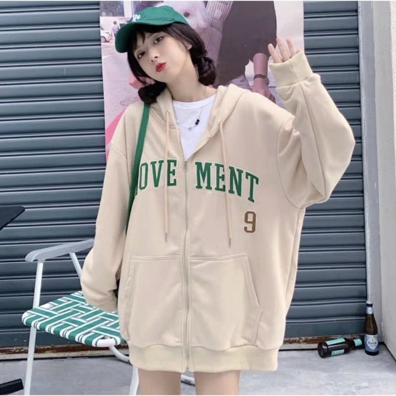 JAKET MOVE MEN ZIPPER HODIE UNISEX WANITA PRIA SWEATER OVERSIZE