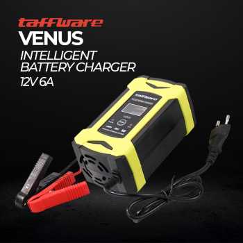 Charger Aki ACCU Motor Mobil 12V 6A Otomatis Carger Cesan Cas Aki Portable Taffware Venus Intelligen