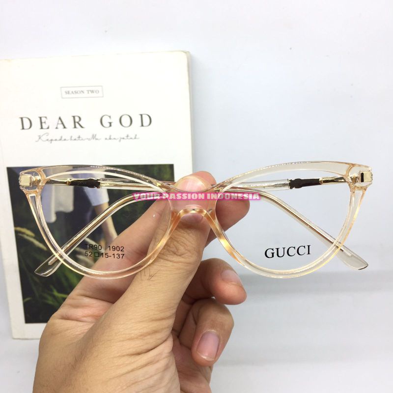 Kacamata Baca Cewek 1902 +1.00 sd +3.00 Model Cat Eye Fashion Korea