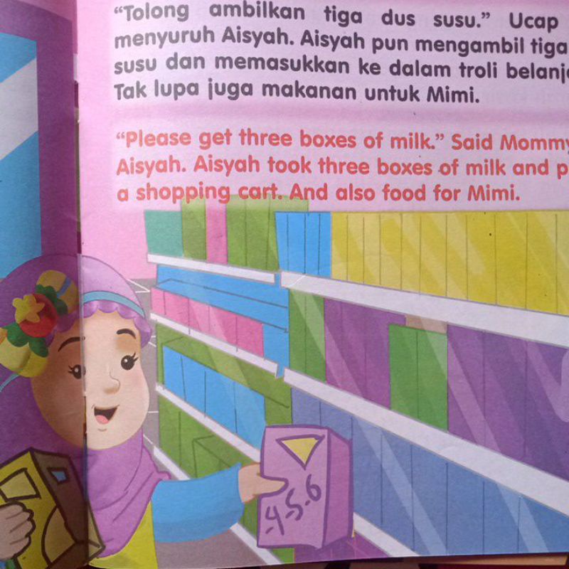 Buku Aku Bisa Membuat Susu Adik Cerita Dongeng Bilingual