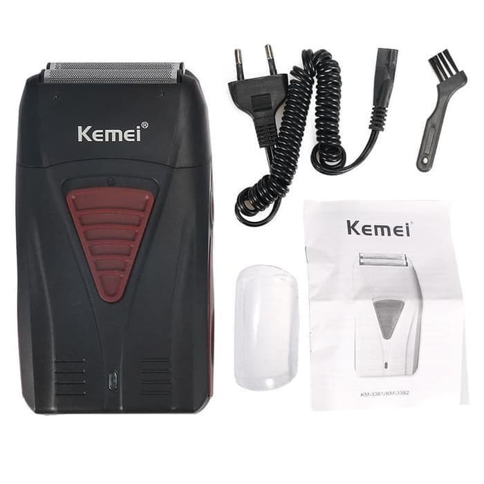 COD Alat Cukur Jenggot Kumis Shaver Electric Kemei KM-3381 Cukuran KM 3381