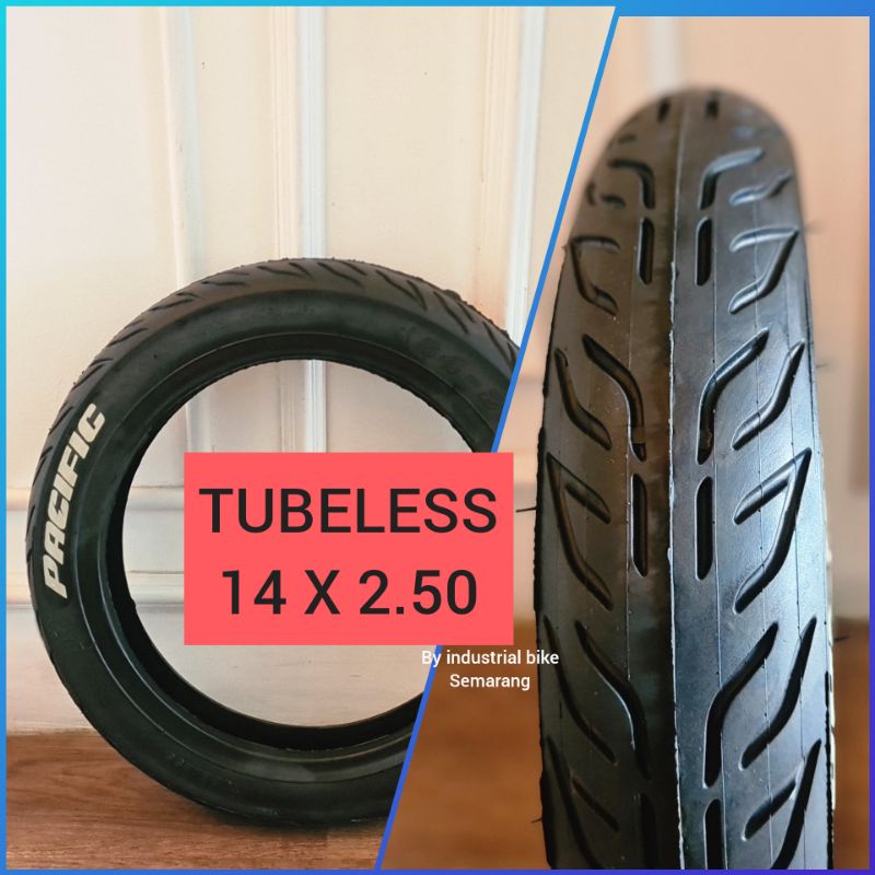 Premium Ban Luar Tubeless Sepeda Listrik Ukuran Size 14 x 2.50 Tire Tubless Selis Merk Pacific Ban Luar 14inch Ban Luar sepeda Listrik