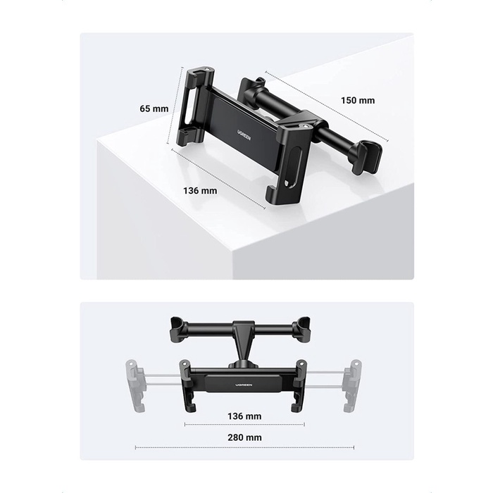 UGREEN Backseat Headrest Mount Car Seat Tablet Phone Holder