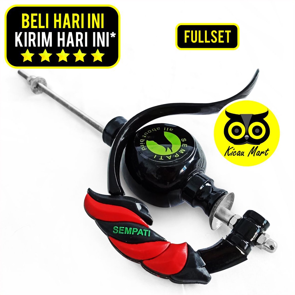 Gantungan Sangkar Kandang Burung Kotak Sporty Premium Sempati Karet Lipat Anti Karat Fullset Plus Pion Gantungan Sangkar Burung Kenari Lovebird Kacer Murai Cucak