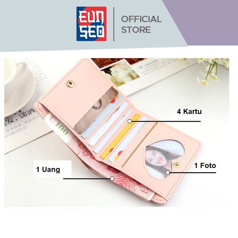 EUNSEO Dompet Wanita Motif Cute Animal Dompet Lipat Import Quality