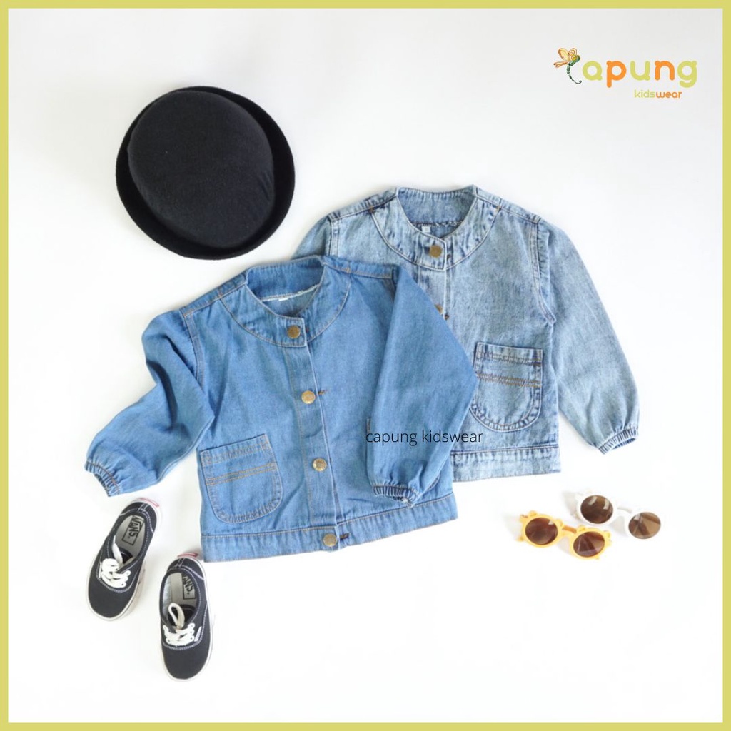 (capung kidswear) Jaket Jeans Anak Perempuan Keiko 1-6 tahun