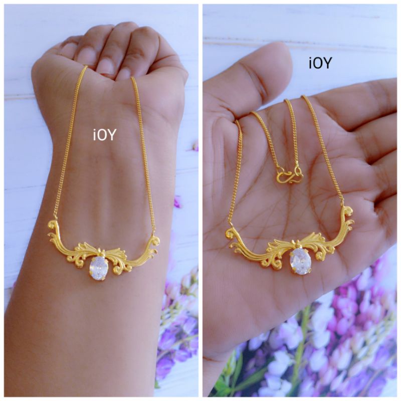 Kalung perak lapis emas 925