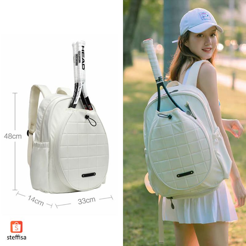 TAS PUNGGUNG RAKET GREATSPEED | olahraga bulu tangkis badminton tenis tennis backpack sports bag stylish minimalist casual original asli baru new impor premium putih hitam