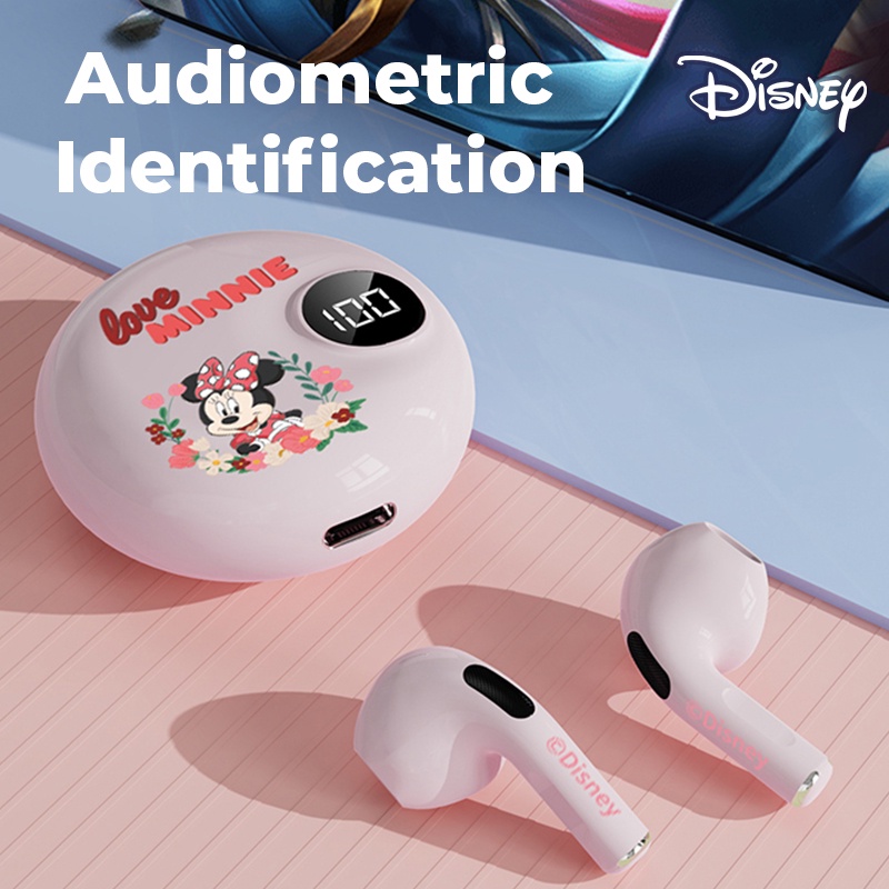 100% Authentic Disney Wireless TWS Bluetooth Earphone Mickey/Minnie/Pooh HIFI in-Ear Noise Reduc Headset