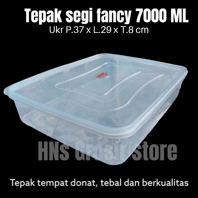 Toples kotak donat fancy nasional 7000 ML plastik tebal serbaguna