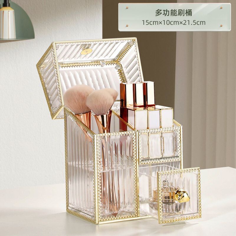 UNIK#LKUASN Tempat Brush Makeup Kaca / Tempat Kuas / Tempat Lipstik / Tempat Kosmetik / Skincare