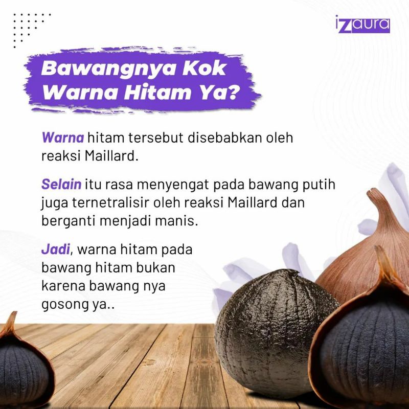 Izaura Black Garlic Bawang Hitam 100 gr Original