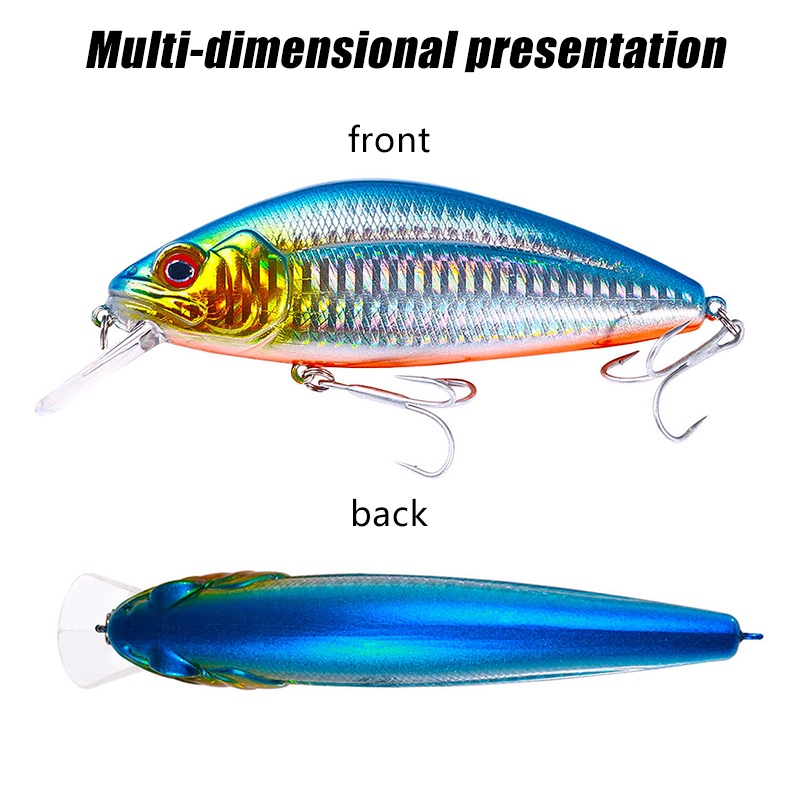 Hengjia 1pc Umpan Pancing Minnow Slow Sinking Fishing Lure 15g / 32g Untuk Memancing Ikan For Bass Trout Salmon Saltwater/Freshwater Minnow Fishing Baits Artificial Tackle