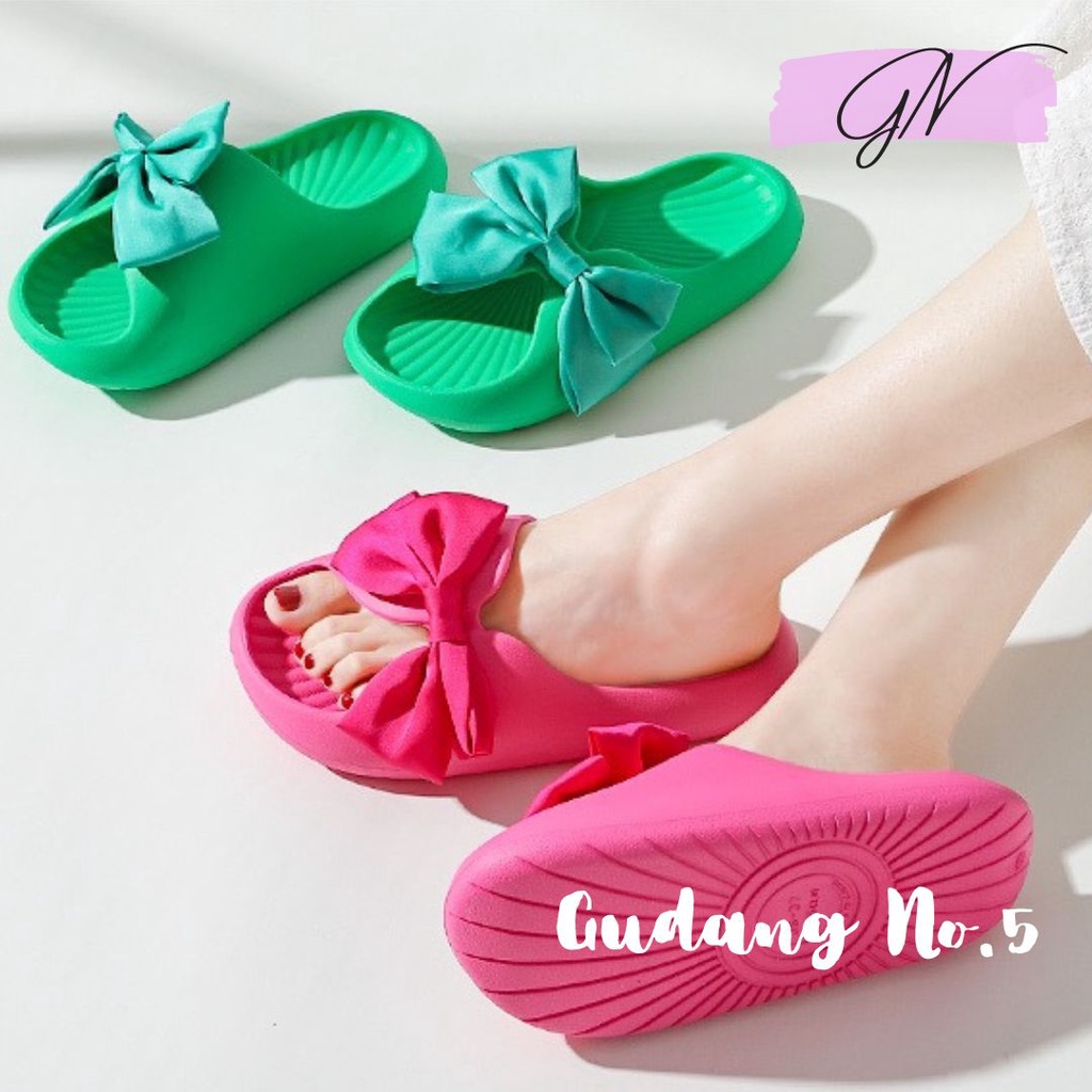 GN-666 Sandal Selop Jelly Wanita Model Pita Terbaru Import Balens PCU