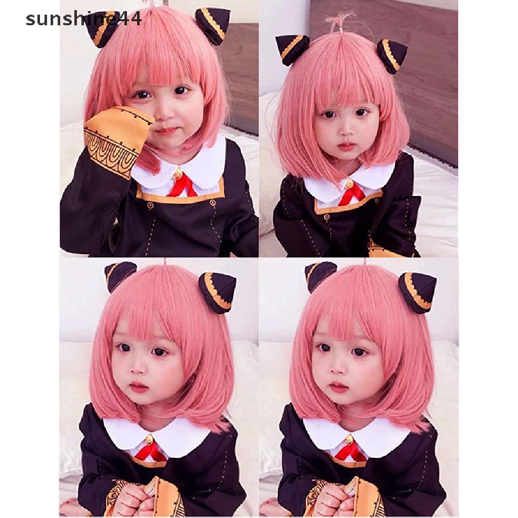 Sunshine Wig / Rambut Palsu Karakter Anime Warna Pink Untuk Cosplay / Pesta Halloween