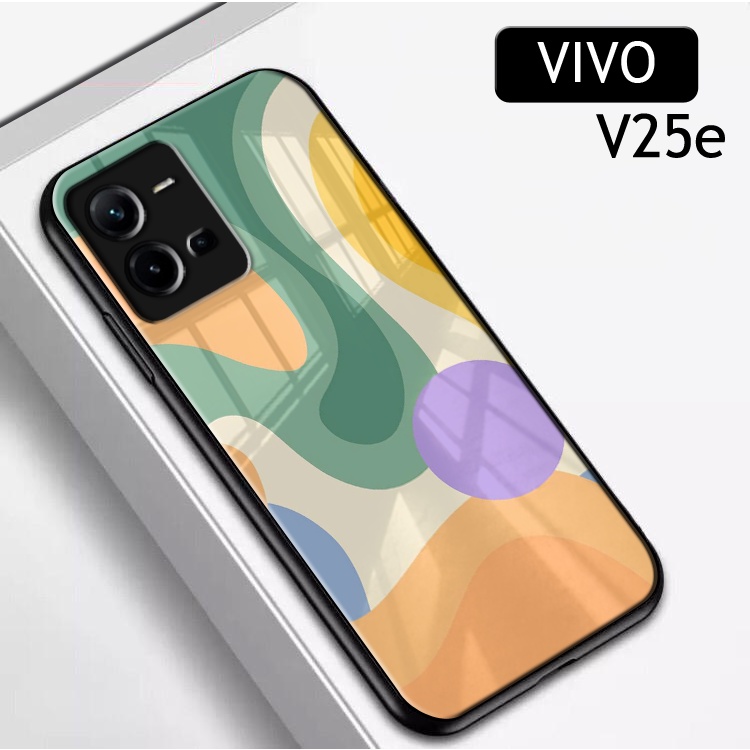 (SC166) Softcase Glass Kaca Vivo V25e  - Kesing Hp Vivo V25e - Softcase Glass Hp Vivo V25e - Softcas