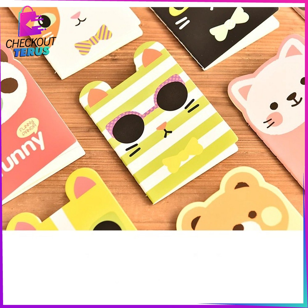 CT A40 Buku Tulis Memo Kecil Mini Motif Karakter Kartun Buku Catatan Kartun Berkuping Cartoon Note Book Portabel