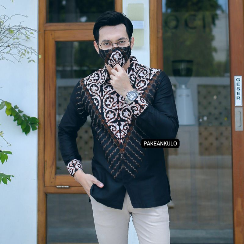 Batik Premium Pria Slimfit || Motif Kresna Sogan