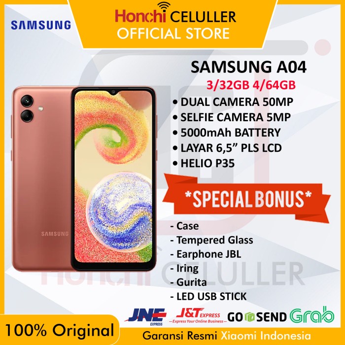 SAMSUNG A04 4/64 3/32 GB GARANSI RESMI SAMSUNG INDONESIA SEIN