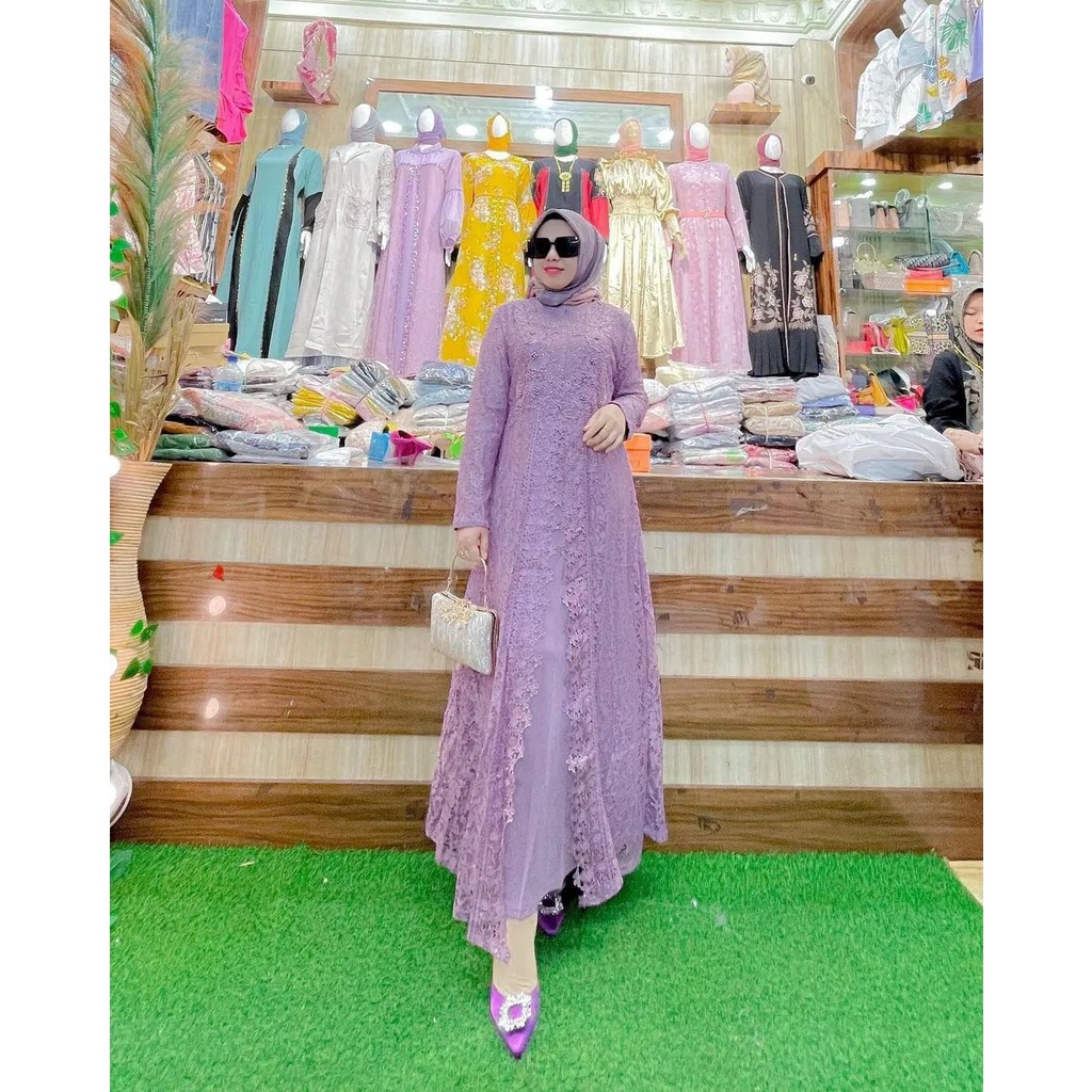 ( COD ) GAMIS BROKAT IMPORT ,GAMIS PESTA MEWAH ,GAMIS LEBARAN ,GAMIS KEKINIAN ,100 % REAL PICT