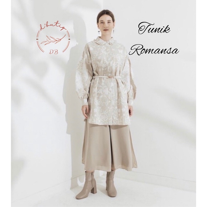 Tunik wanita bahan rayon print kemeja premium motif bunga