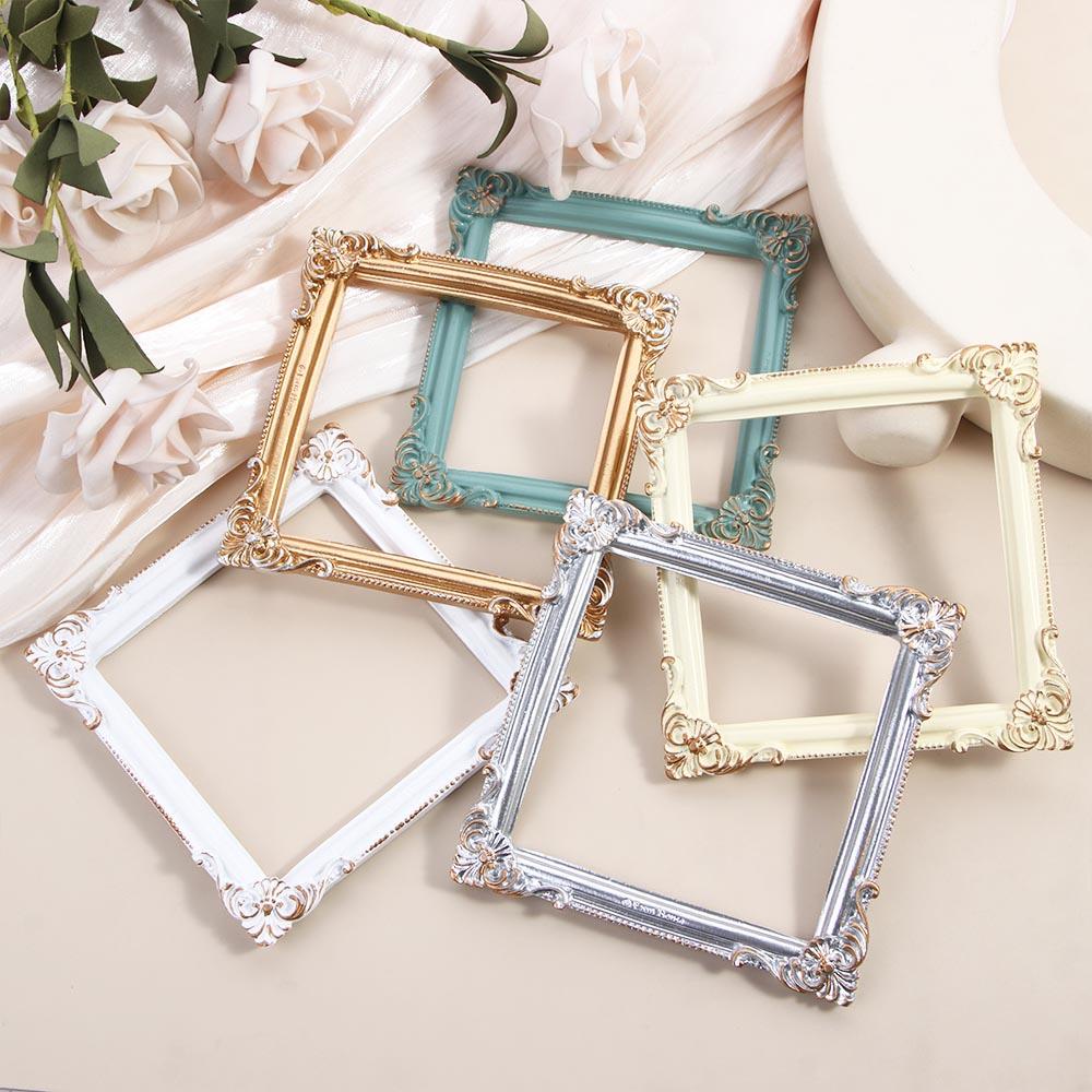 Needway  Paku Bingkai Foto Mini Persegi Dekorasi Rumah Fotografi Latar Belakang Pola Timbul Bingkai Berongga Alat Peraga Tembak