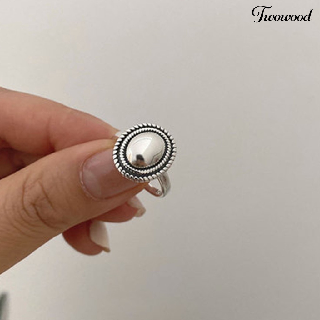 Cincin Model Terbuka Dapat Disesuaikan Tahan Lama Gaya Vintage Untuk Pernikahan