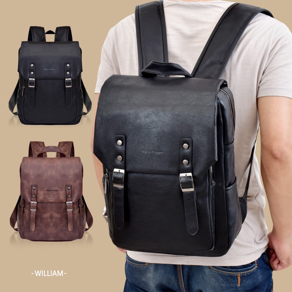 Tas Ransel Pria Kulit Mario Vizzari William (A19174 / A19067) - Laptop