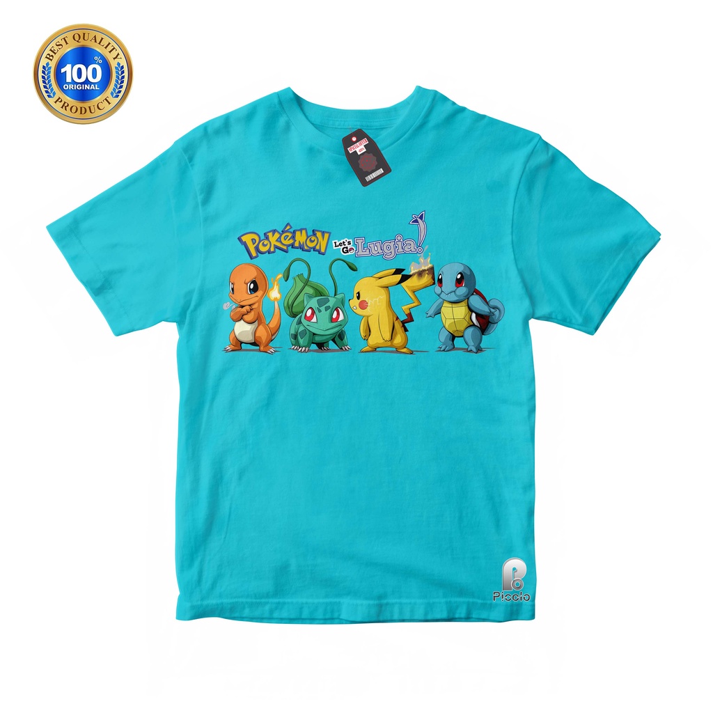 BAJU ANAK KAOS ATASAN ANAK POKEMON PIKACHU Bahan COTTUN