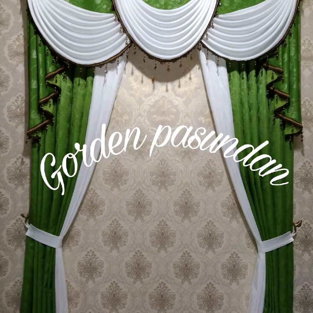 Gorden 1 Set Lengkap Pintu Dan Jendela | Gorden Poni Rumbai Mewah | Hordeng Jendela Minimalis Import