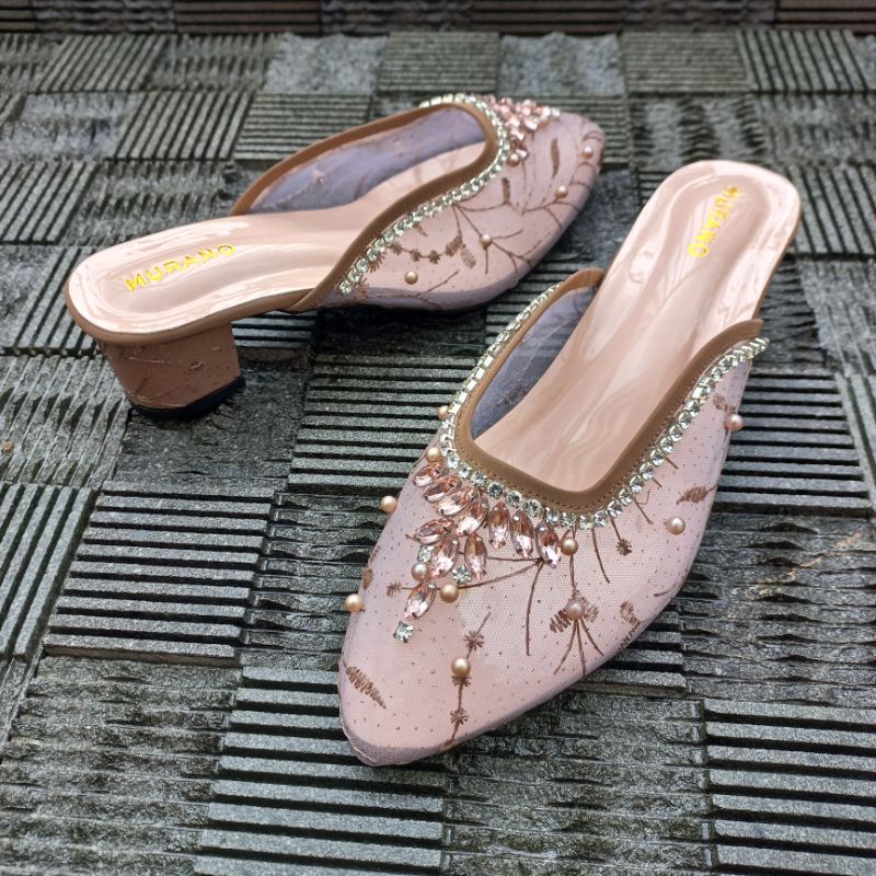 Wedding Shoes Murano Tsabitha Mocca Brukat Big Size 41-46