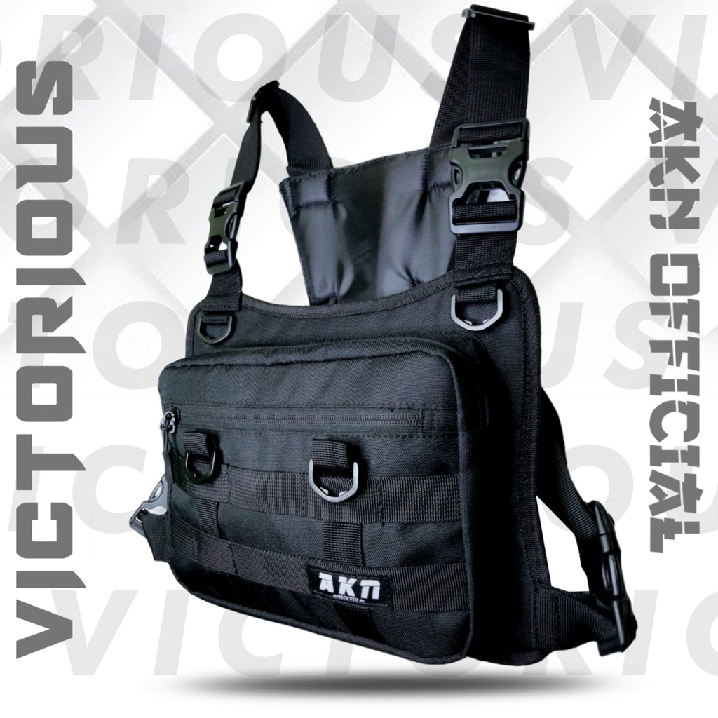 Akn - Chest Bag Waterproof Victorious Tas Dada Tactical Rig Bag Outdoor Tas Pelindung Dada Motor Biker Sepeda