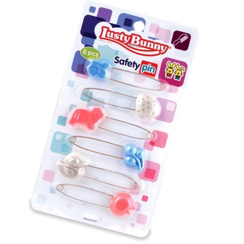 Lusty Bunny Baby Safety Pin Peniti Bayi Lahir Newborn Peniti Popok Bayi Jumbo Halus