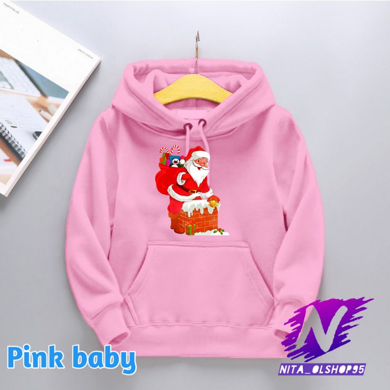 hoodie anak santa sweater anak natal tahun baru