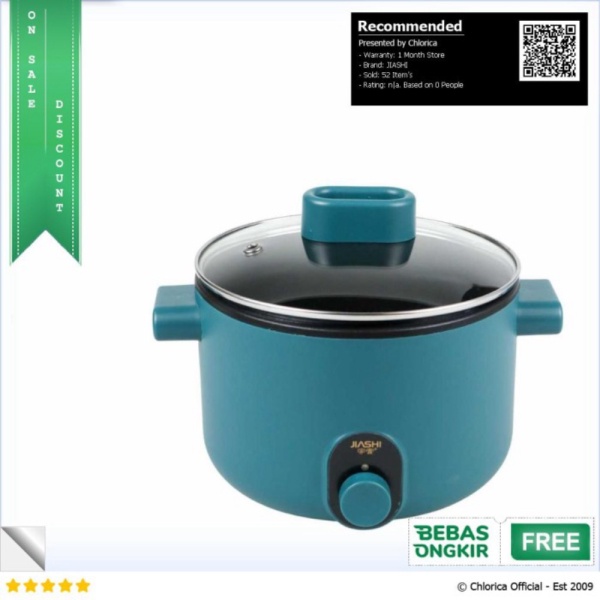 Promo JIASHI Rice Cooker Mini Multi-Function Cooker 3L 600W - JWS-300 - Hijau Tanpa Ste JIASHI Murah