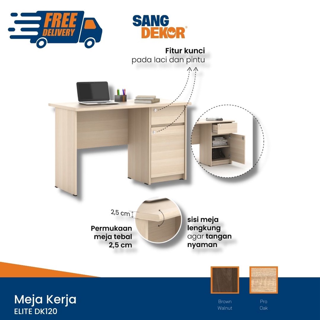 ELITE DK120 MEJA BELAJAR/MEJA KERJA/MEJA SERBAGUNA