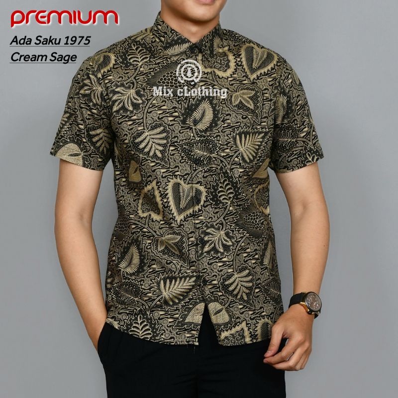 BAJU BATIK UNIK PRIA SLIM FIT DAN KEMEJA SLIMFIT MEWAH LENGAN PENDEK MIX CLOTHING CBS371 colin