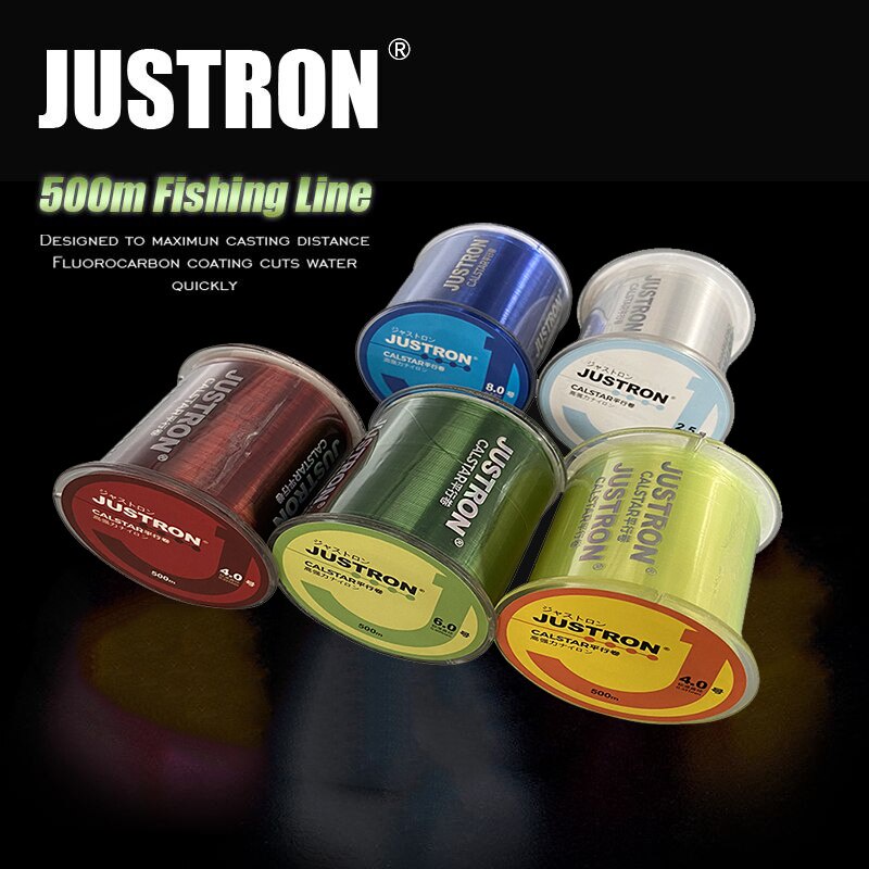 SENAR PANCING JUSTRON NYLON SUPERKUAT SENAR PANCING SUPERKUAT ANTI KERITING NYLON SERIES 500METER