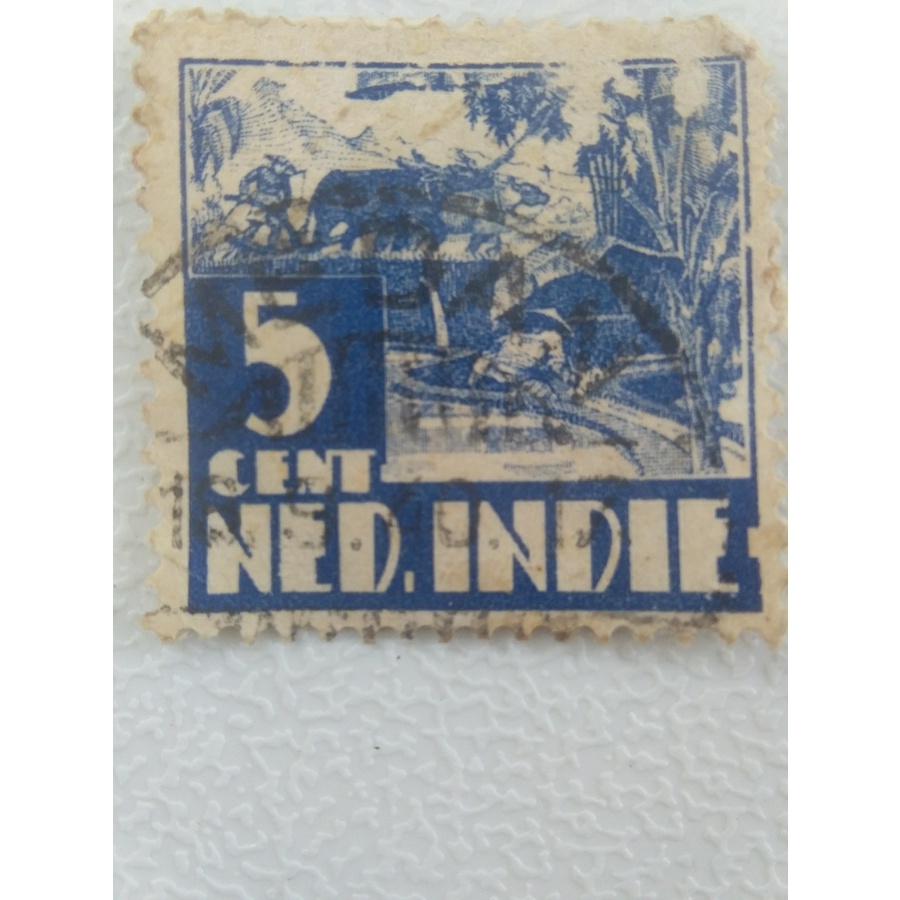 

prangko 5 cent nederlandsch indie cappos medan
