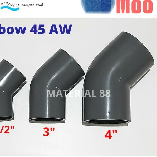 Keni 45 derajat 3 inch RUCIKA AW Elbow Knee Pipa PVC