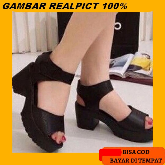 Sandal Wedges Slop Chain Bottom Shoes Hiks Korea Fsh #Vp9992 Wedges Wanita Sepatu Wadges Tinggi Sepa