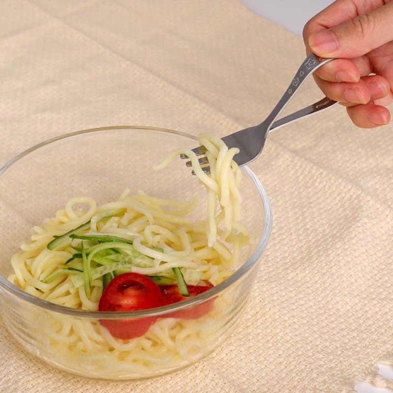 Sendok Garpu Jepang Stainless Latihan Pegang Sendok Garpu Anak Bayi Spoon Fork Bayi