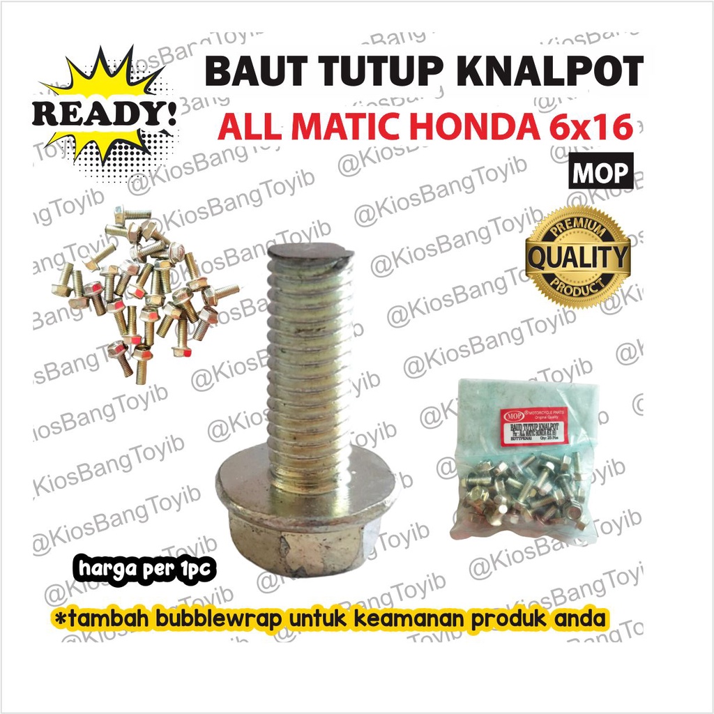 Baut Tutup Knalpot All MATIC Bolt Flange 6x16 Vario Beat Mio (MOP)