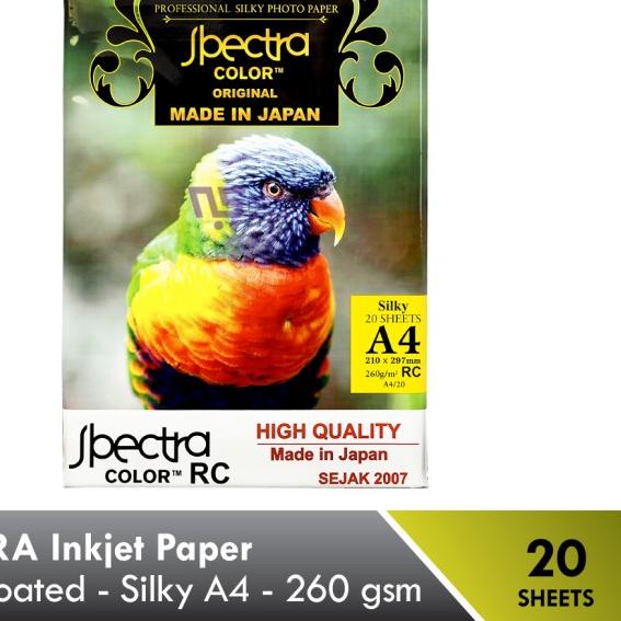 

PROMO !!! SPECTRA RC Inkjet Paper Silky A4/260 gsm