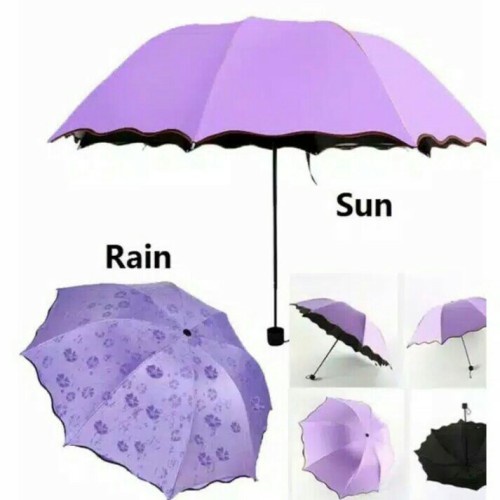 PAYUNG MAGIC 3D LIPAT / UMBRELLA PORTABLE / PAYUNG HUJAN ANTI SINAR MATAHARI UV / PAYUNG LIPAT 3D MOTIF BUNGA